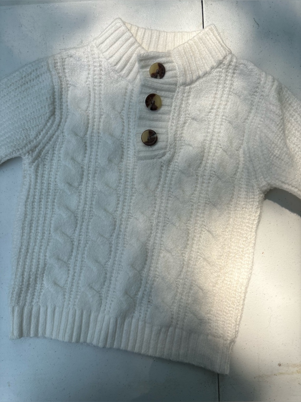 Cat & Jack Cream Knit Sweater 2T